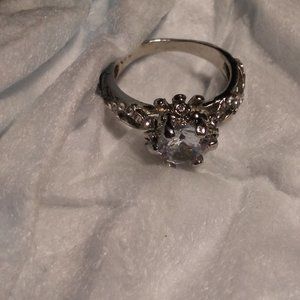 White Sapphire Diamond Ring